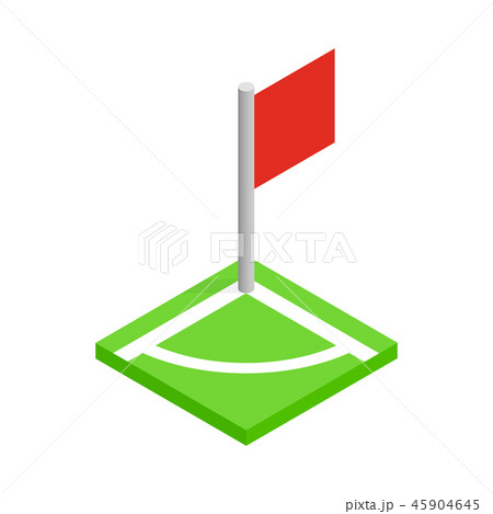 Corner of a soccer field isometric 3d icon  45904645