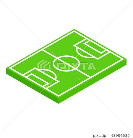 Soccer field layout isometric 3d icon 45904686