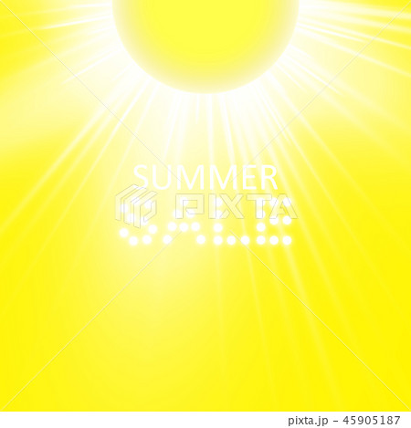 Super summer sale banner with sun. Super summer sale banner with sun. 45905187