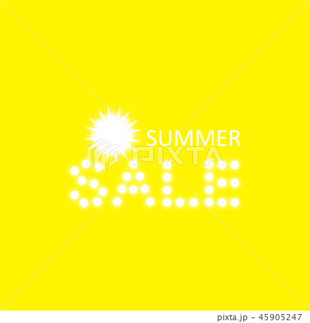 Super summer sale banner with sun. 45905247