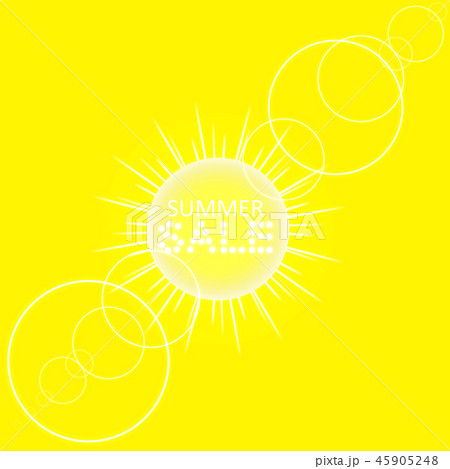 Super summer sale banner with sun. 45905248