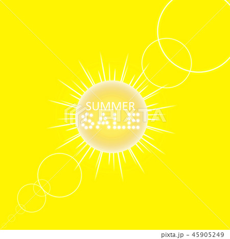 Super summer sale banner with sun. 45905249