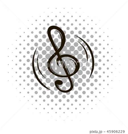 Music note sign comics icon 45906229