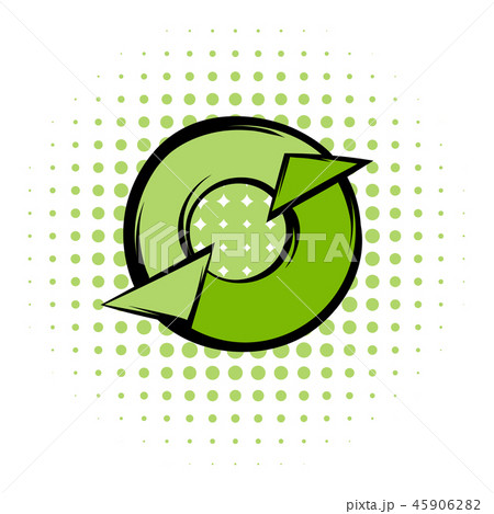 Round recycle comics icon 45906282