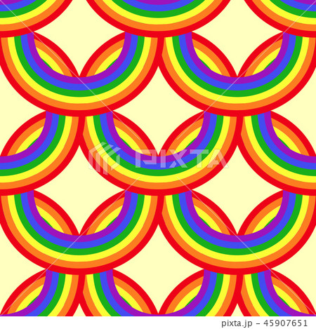 Bright vector rainbows seamless pattern Bright vector rainbows seamless pattern 45907651