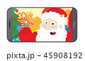 Funny Santa Claus taking a selfie in his workshop 45908192