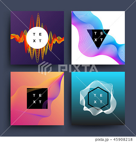 Music album, graphic color wave motion vector abstract backgrounds 45908218