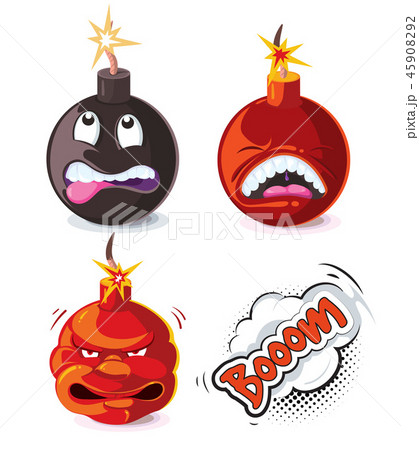 Vector cartoon bomb explosion effect animation frames for game Vector cartoon bomb explosion effect animation frames for game 45908292