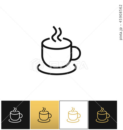 Coffee cup steam mug vector icon 45908562