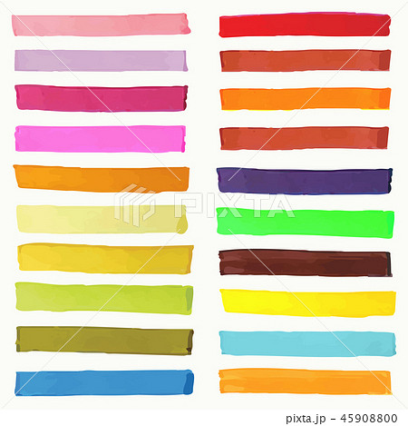 Bright highlight brightly scribble banner, stylish borderline marks, marker strokes vector set 45908800