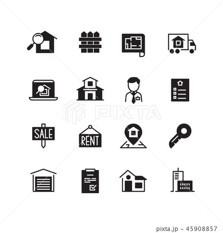 Real estate, home vector icons 45908857