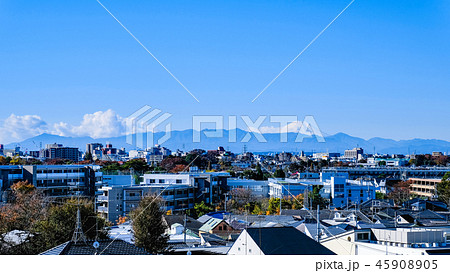 杉並区・阿佐ヶ谷から望む富士山 45908905
