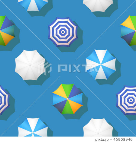 Vector umbrellas autumn weather seamless pattern Vector umbrellas autumn weather seamless pattern 45908946