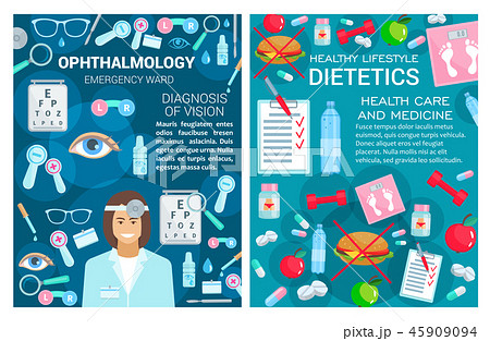Ophthalmology and dietetics medicine, doctor 45909094