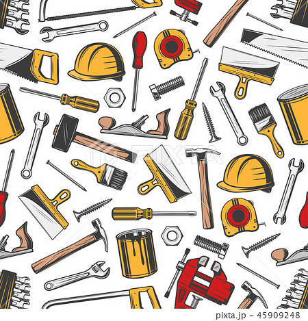 Repair and building construction tools pattern Repair and building construction tools pattern 45909248