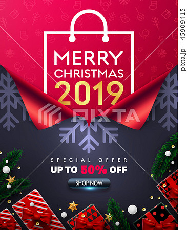 Shopping bag Poster,Merry Christmas 2019 Promotion 45909415