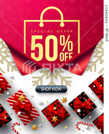 Shopping bag Poster,New year 50% off Sale  45909417