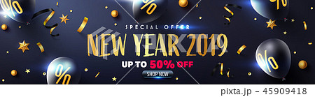 New year 2019 Promotion Poster or banner 45909418