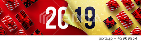 Happy New Year Promotion Poster or banner 45909854