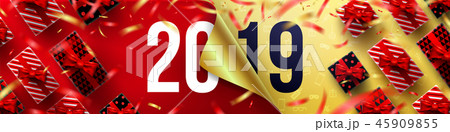 Happy New Year Promotion Poster or banner Happy New Year Promotion Poster or banner 45909855