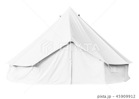 Canvas bell tent isolated on white 45909912
