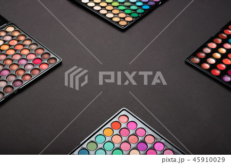 Make-up colorful eyeshadow palettes as a make-up background 45910029