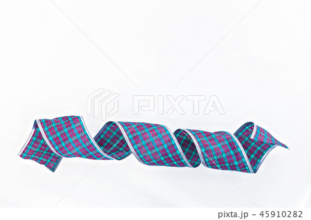 blue decorative wrapping tape isolated in a cage 45910282