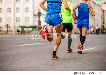 back three male runners 45911545