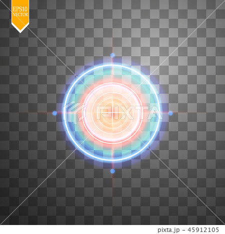 Neon Target isolated. Game Interface Element. 45912105