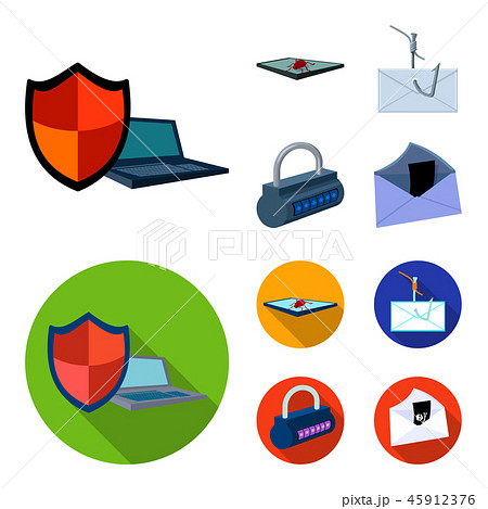 Hacker, system, connection .Hackers and hacking set collection icons in cartoon,flat style vector 45912376