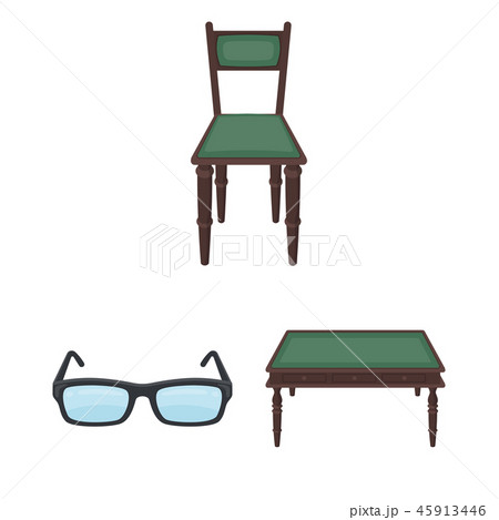 Library and bookstore cartoon icons in set collection for design. Books and furnishings vector 45913446