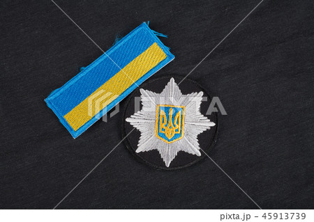Patch and badge of the National Police of Ukraine. 45913739