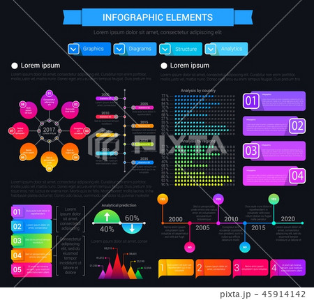Infographic design elements, graphs and charts Infographic design elements, graphs and charts 45914142