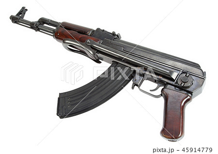 Rare model AK - 47 from 1954 assault rifleの写真素材 [45914779