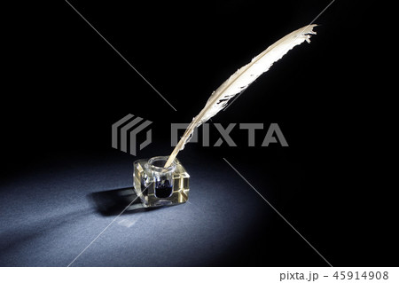 background with old ink bottle, books, and quill background with old ink bottle, books, and quill 45914908
