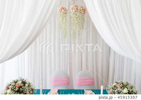 Beautiful flowers on table 45915307