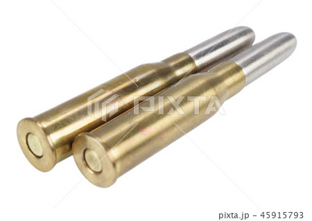 7.62 cartridge isolated on white background 45915793