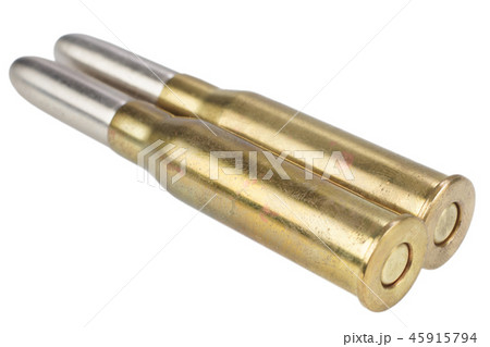 7.62 cartridge isolated on white background 45915794