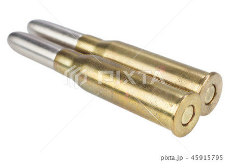 7.62 cartridge isolated on white background 45915795