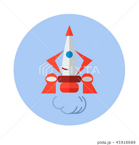 rocket, flat vector icon. rocket icon d 45916689