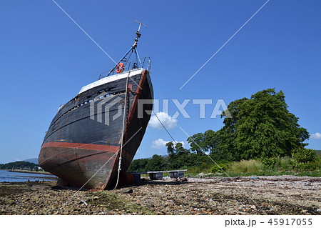Fishing boat on beach near Corpach, Fort William Fishing boat on beach near Corpach, Fort William 45917055
