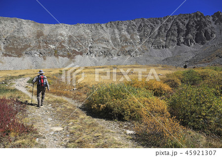 Man hiking on Mayflower Gulch in Colorado 45921307