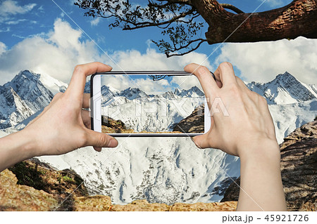 Snow mountain smartphone photography 45921726