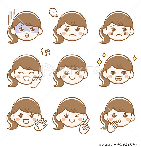 表情別 セットのイラスト素材