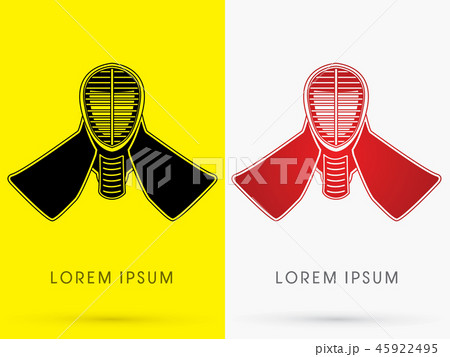 Kendo helmet mask graphic vector. Kendo helmet mask graphic vector. 45922495