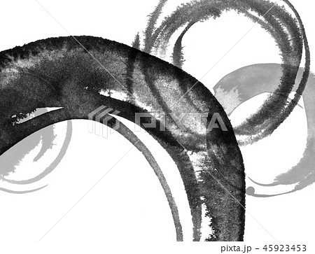 水墨画　テキスタイル 45923453