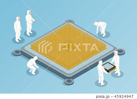 Semiconductor Isometric Vector Illustration  45924947
