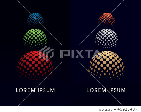 RGB colors Sphere abstract building logo  45925487
