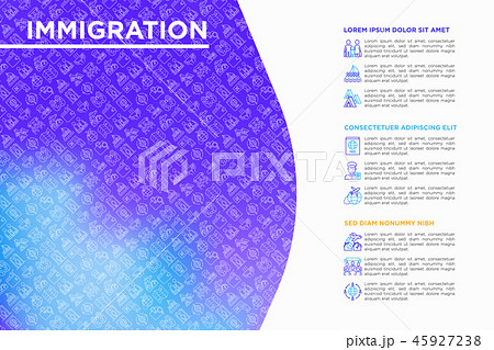 Immigration concept with thin line icon 45927238