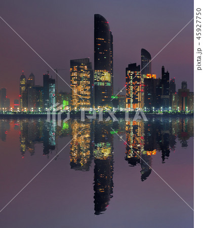 Skyscrapers in the evening, Abu Dhabi, UAE 45927750